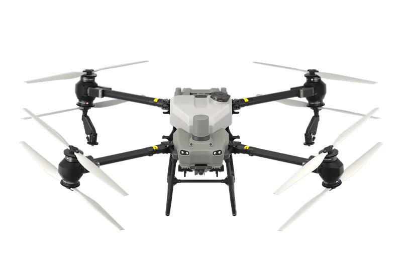 DJI Agras T50 crop spraying drone front in drone store